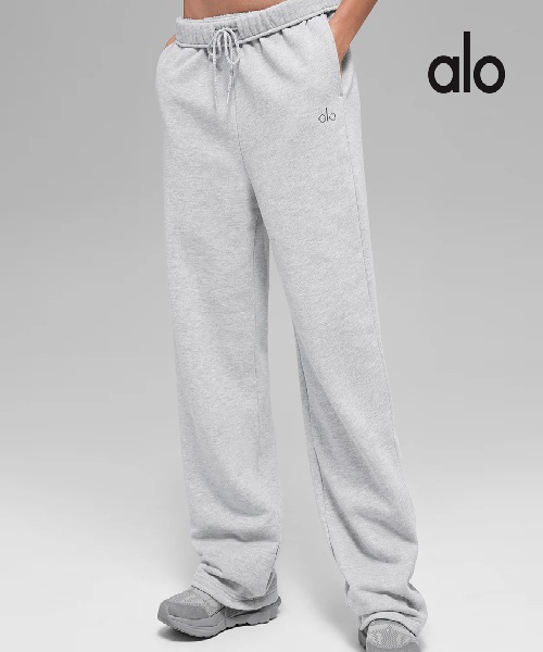 [병행수입][알로] 아콜레이드 스트레이트 레그 스웨트 팬츠(기모)_블랙 S